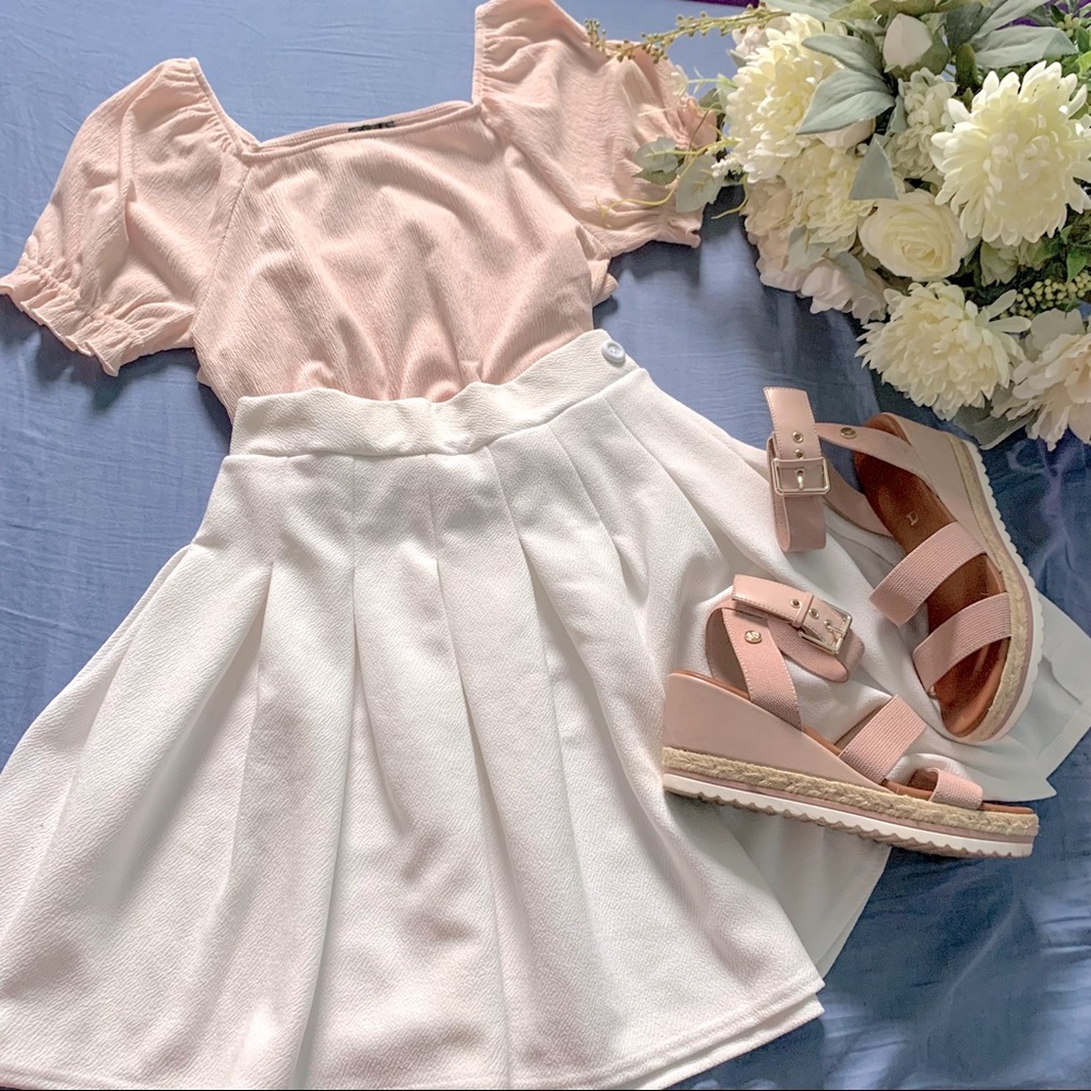 Pretty little thing white mini skirt